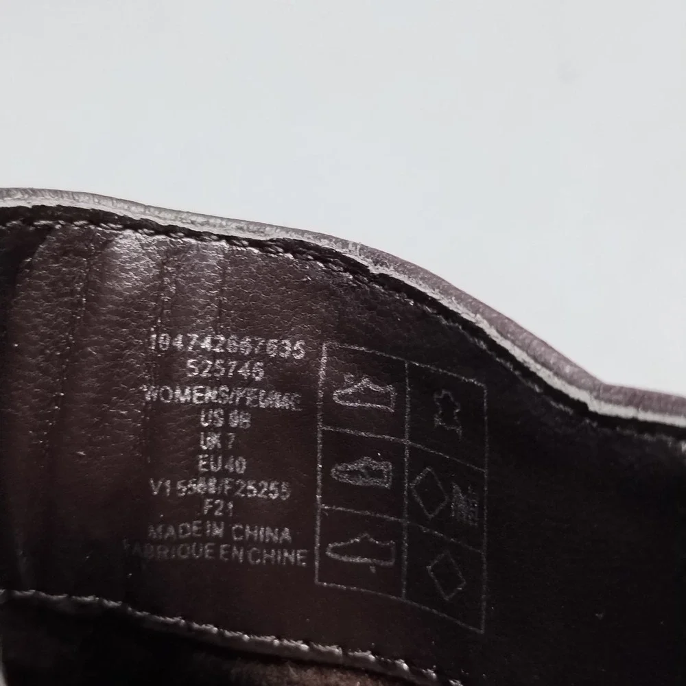 Lands' End Chelsea Boots Womens US Size 9B Brown Comfort Cuban Heel Side Zip